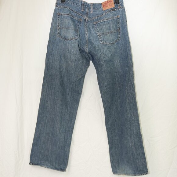 Lucky Brand 100% Cotton 34x32 Mens Blue Jeans 181 Relaxed Straight GUC - Picture 9 of 9